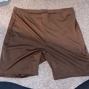 Dark Brown Biker Shorts